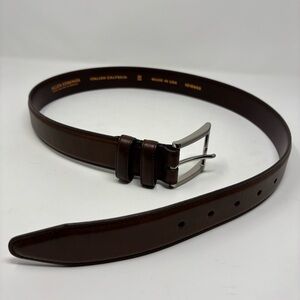 Allen Edmonds Wide Basic Dress Leather Belt Coffee Size 86/34 1015665